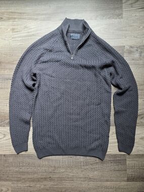 ASOS Men's Quarter-Zip Textured Knit Sweater